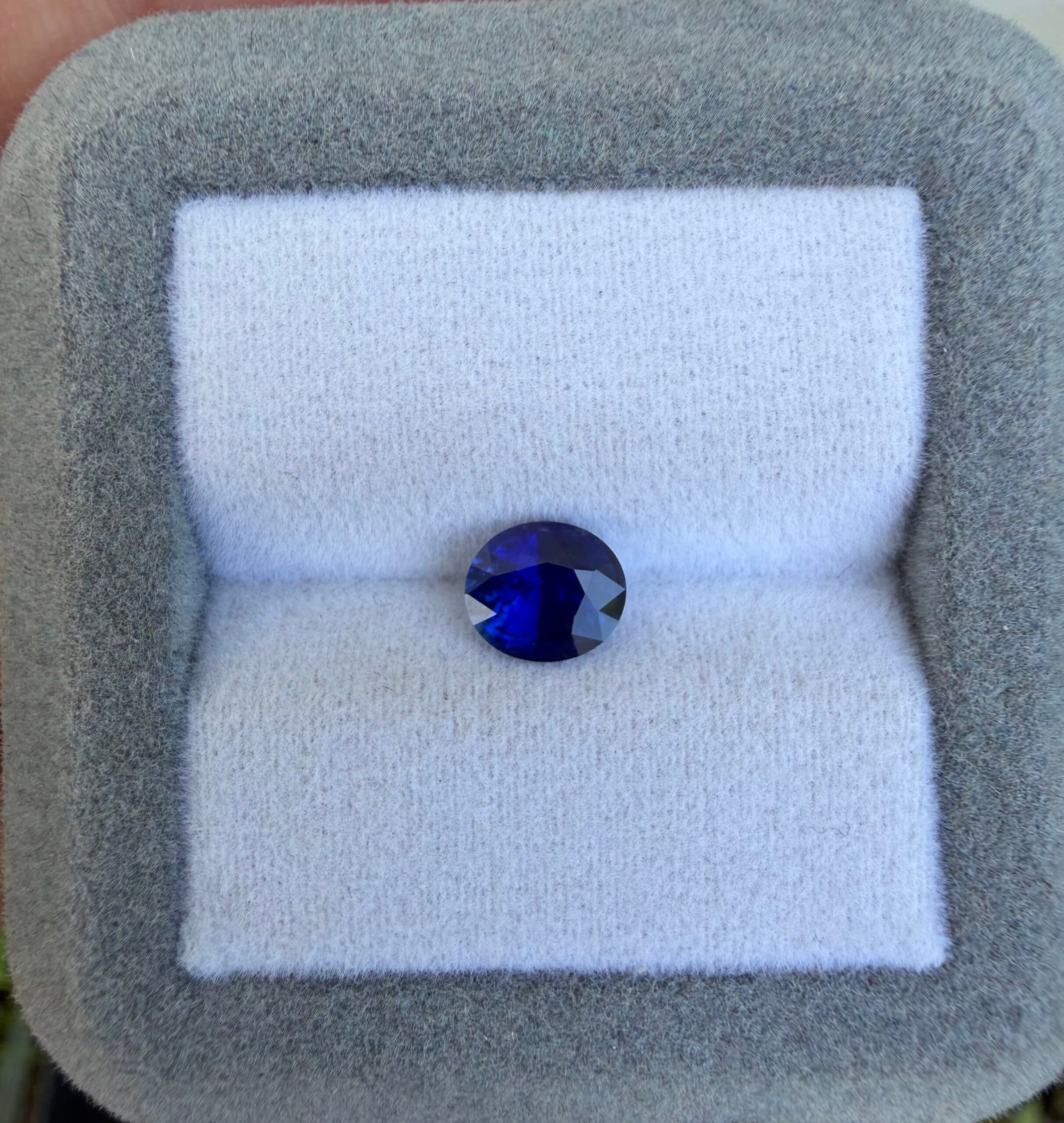 Saphir Bleu Ovale de 1,26ct image 2