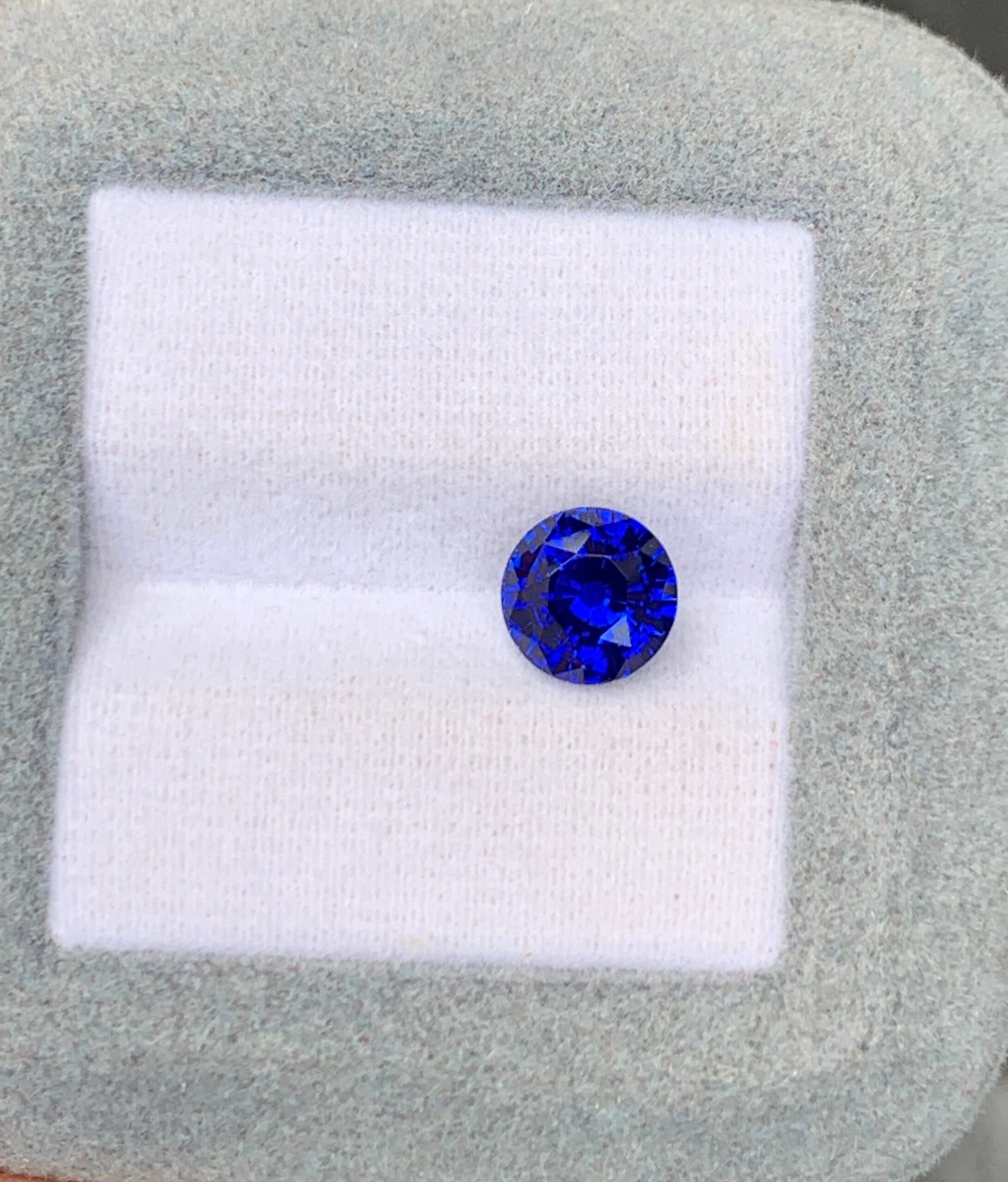 Saphir Bleu Rond de 2,52ct — Sri Lanka, Chauffé image 2