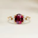 Bague Floral Rubis du Mozambique Ovale de 1,50ct