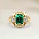 Bague Moderne Emeraude de Zambie Rectangle de 1,71ct
