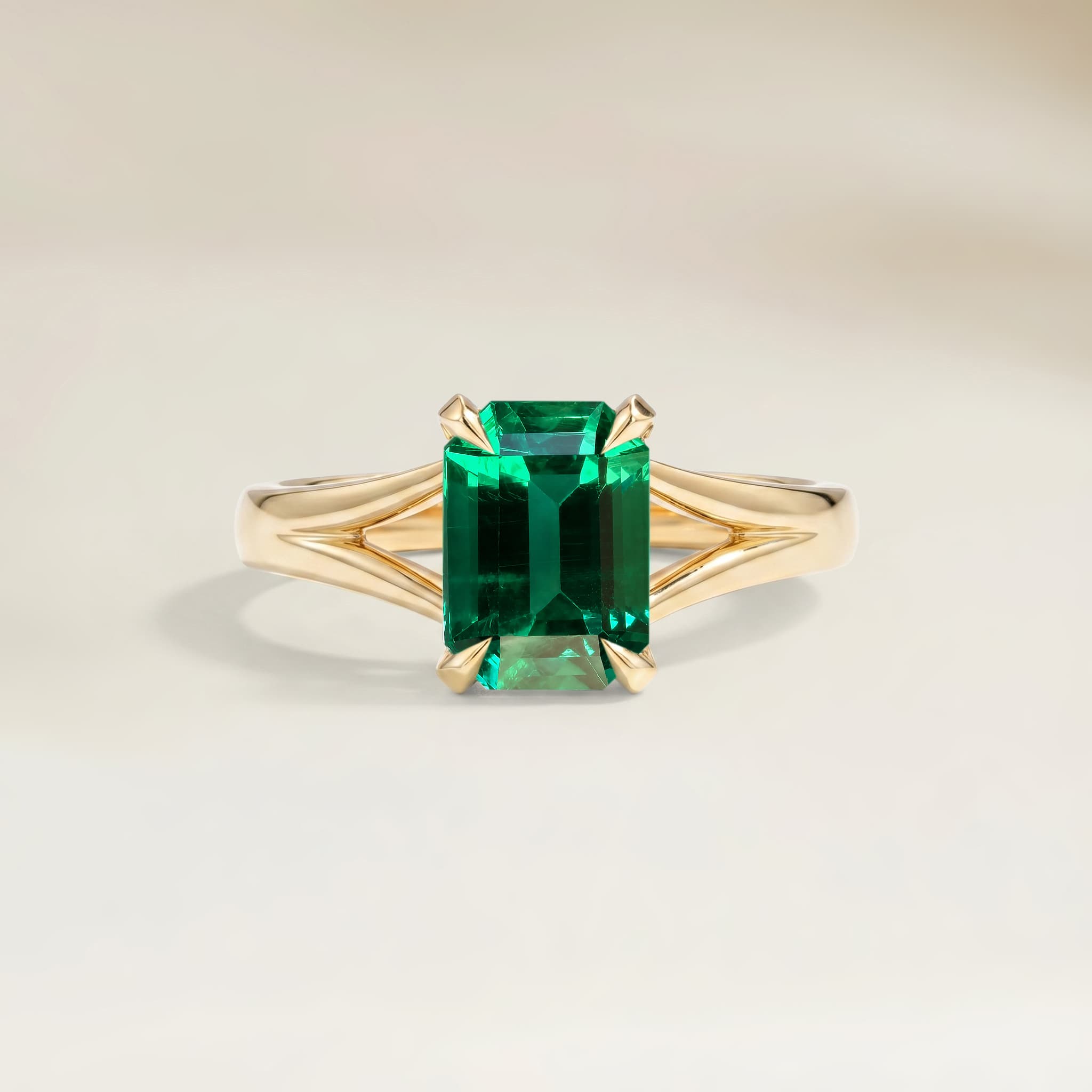 Bague Solitaire Emeraude de Zambie Rectangle de 1,71ct image 4