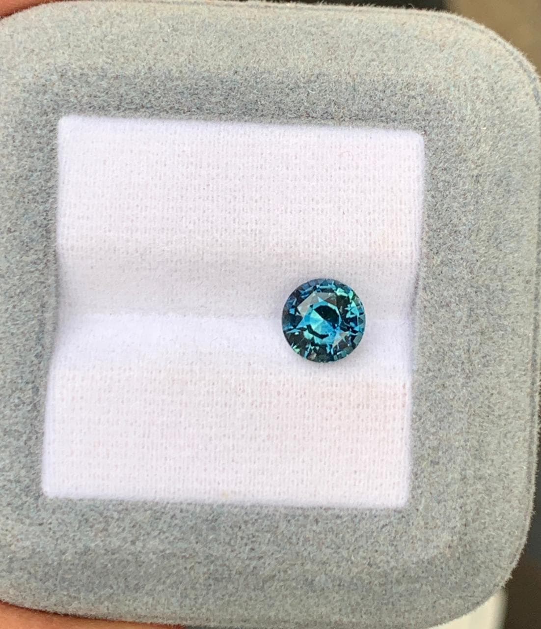 Saphir Teal Rond de 2,08ct