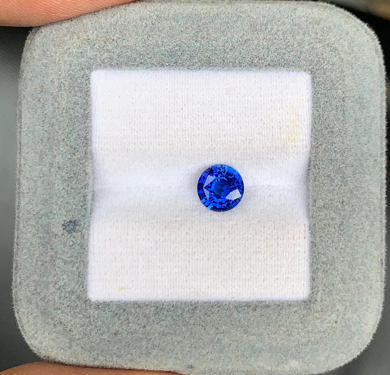 Saphir Bleu Rond de 1,20ct — Sri Lanka