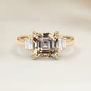 Bague Art Deco Saphir Emerald Cut de 1,32ct