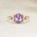 Bague Floral Saphir Padparadscha Ovale de 1,07ct