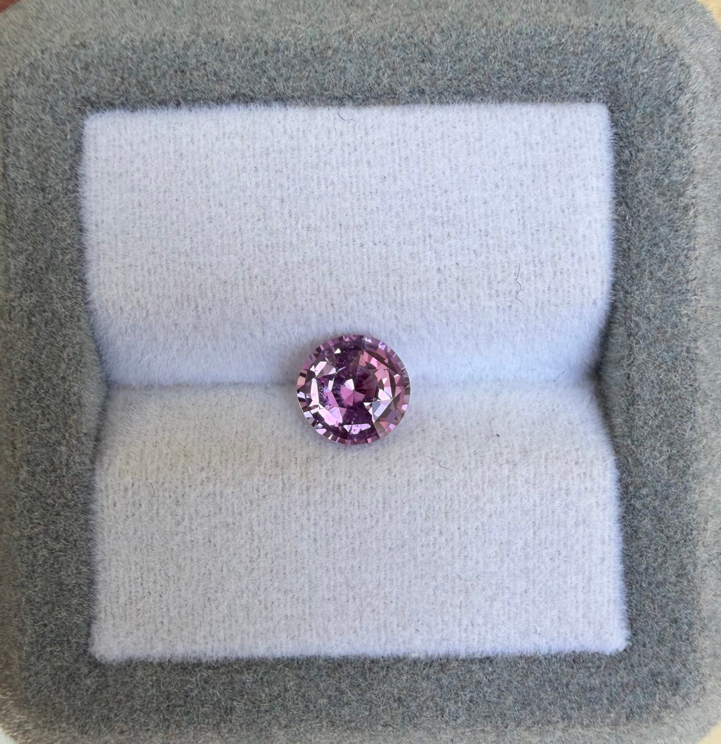 Saphir Violet Rond de 1,38ct — Non Chauffé image 2