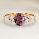 Bague Floral Saphir Padparadscha Ovale de 1,54ct