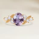 Bague Floral Tourmaline Rose Ovale de 1,06ct