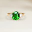 Bague Art Deco Grenat Coussin de 2,66ct