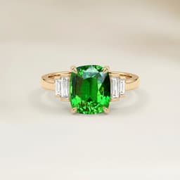 Bague Art Deco Grenat Coussin de 2,66ct