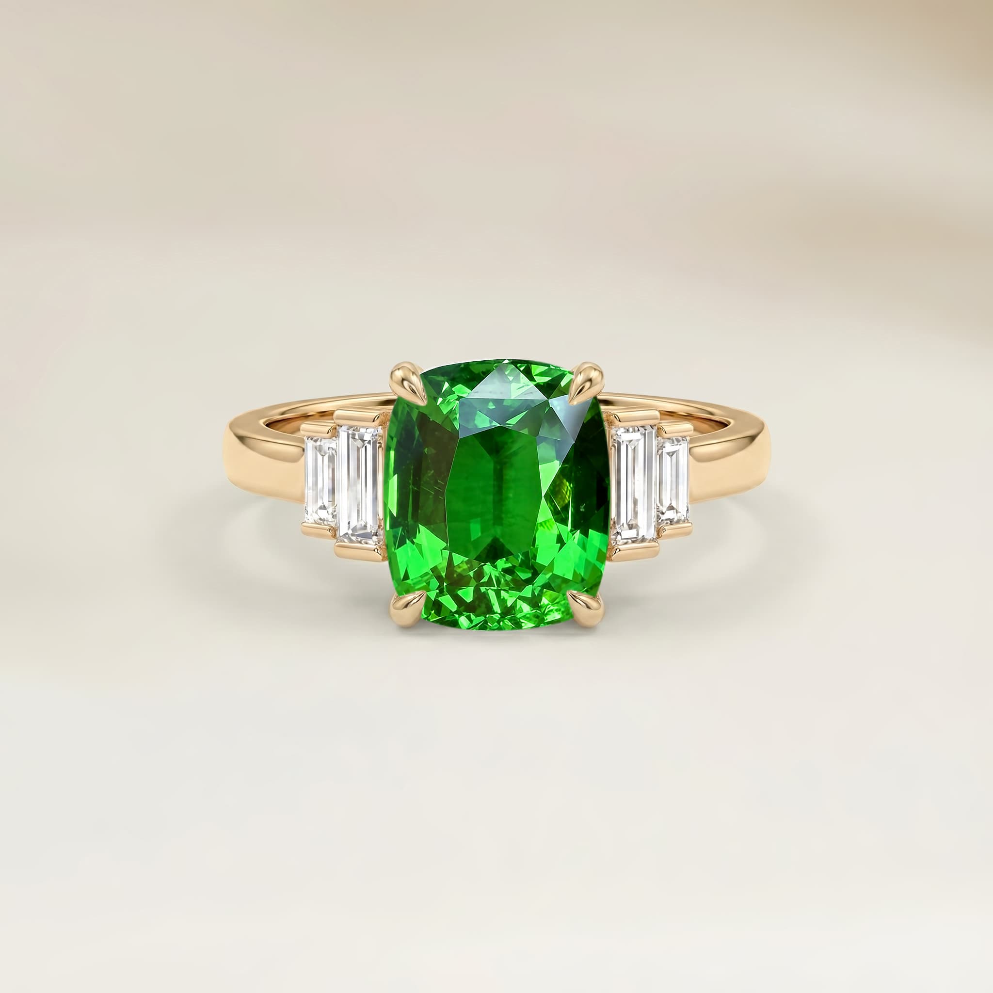 Bague Art Deco Grenat Coussin de 2,66ct image 2