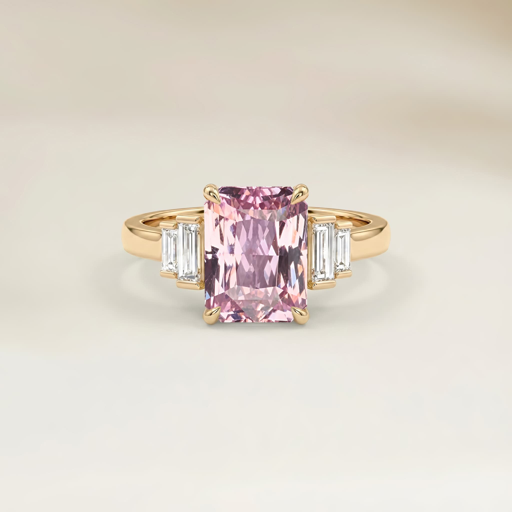 Bague Art Deco Saphir Rectangle de 1,09ct