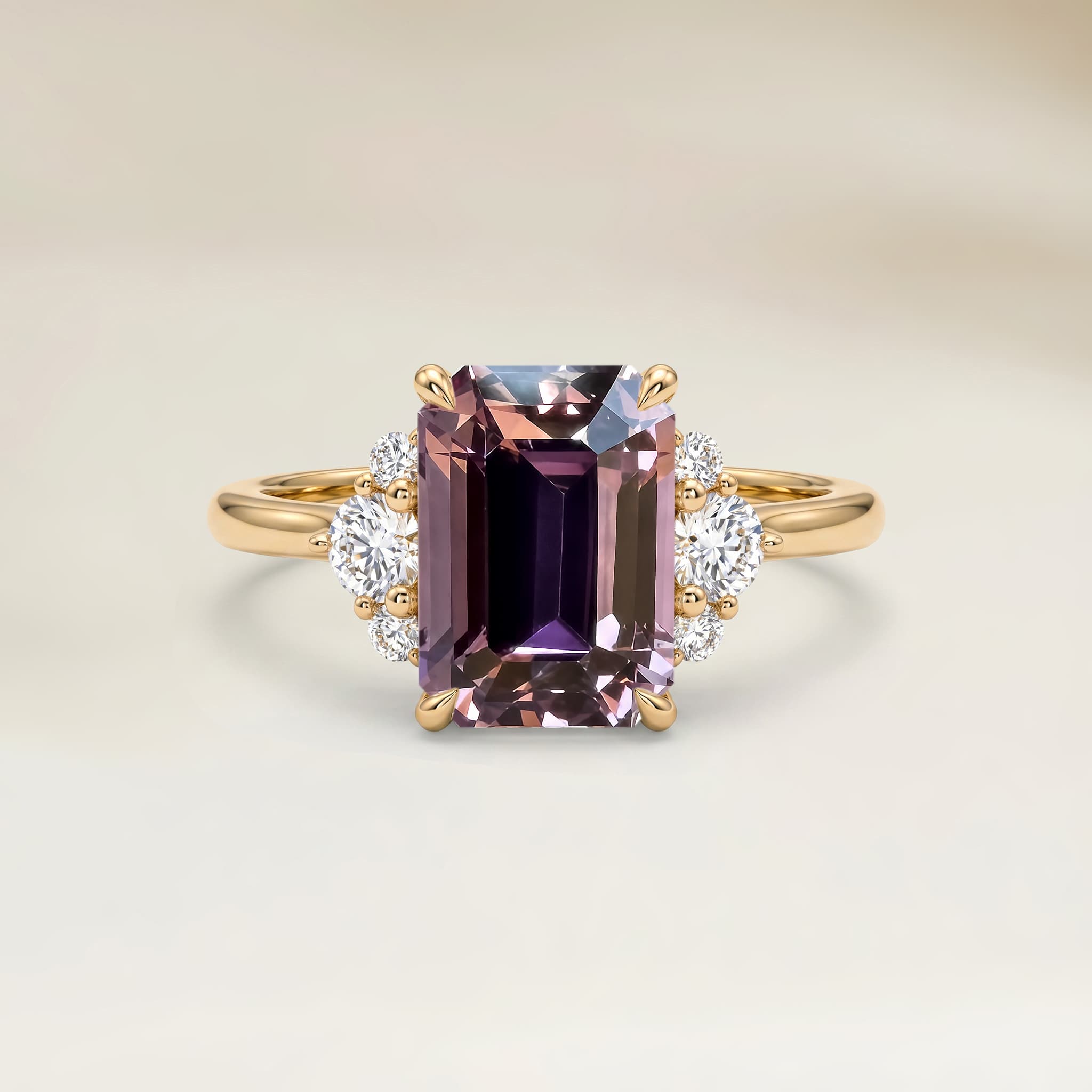 Bague Epaulé Spinelle Rectangle de 1,73ct