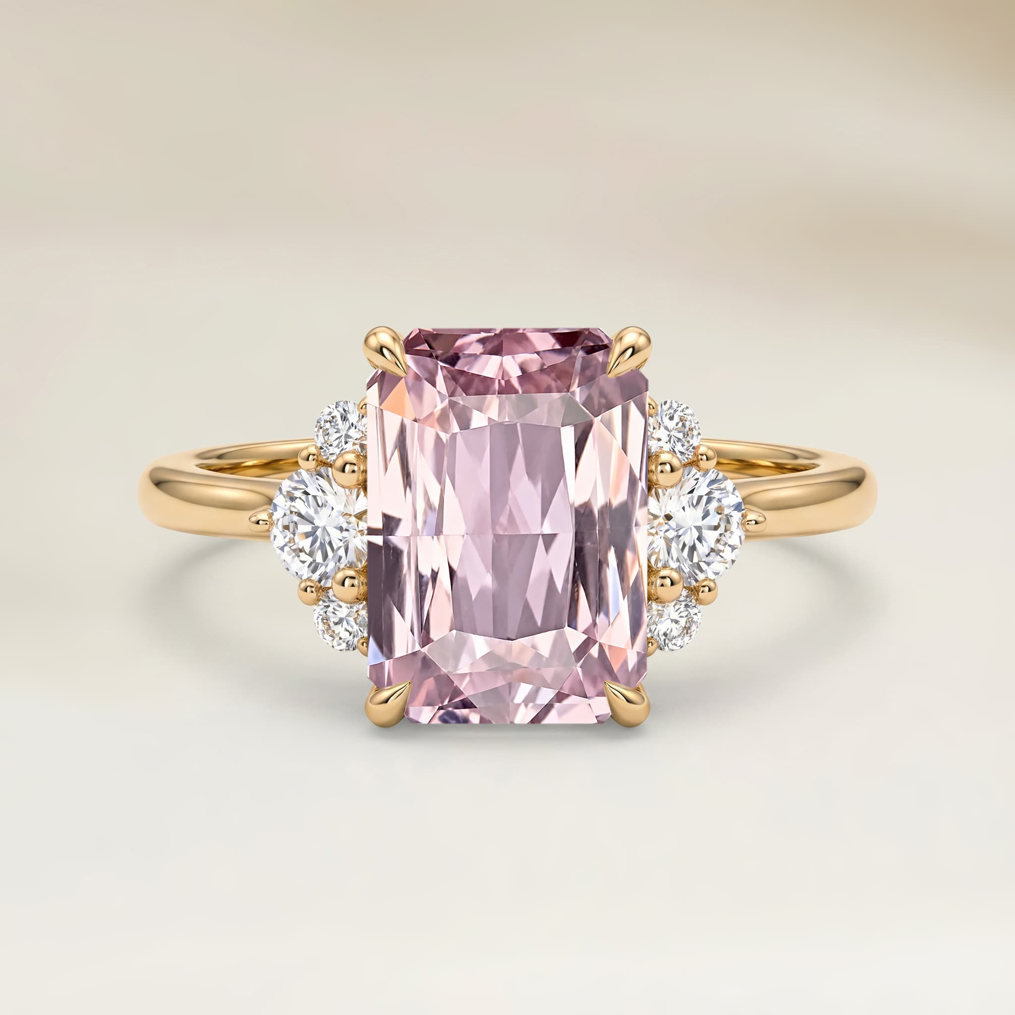 Bague Epaulé Saphir Rectangle de 1,09ct