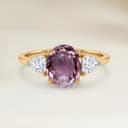 Bague Epaulé Tourmaline Ovale de 1,59ct