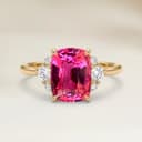 Bague Epaulé Spinelle Rose Coussin de 2,03ct