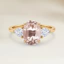 Bague Epaulé Tourmaline Rose Ovale de 1,64ct