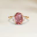 Bague Epaulé Saphir Padparadscha Ovale de 2,02ct