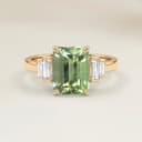 Bague Art Deco Tourmaline Rectangle de 0,70ct