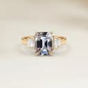 Bague Art Deco Saphir Rectangle de 1,52ct