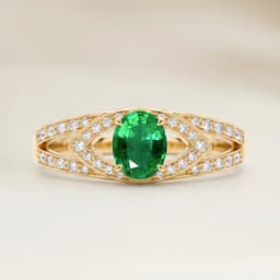 Bague Moderne Emeraude de Zambie Ovale de 1,60ct