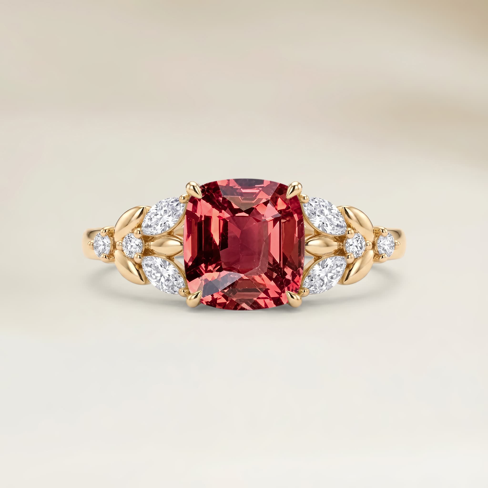 Bague Floral Autres Coussin de 2,02ct image 4