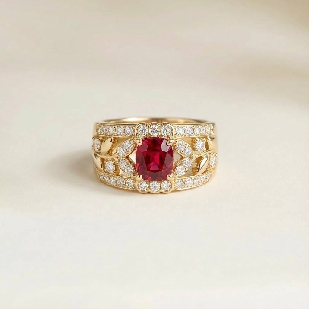 bague d'anniversaire rubis