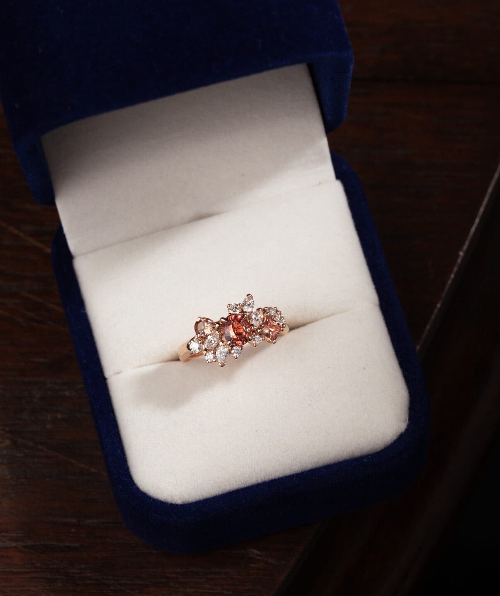 saphir rose orange padparadscha