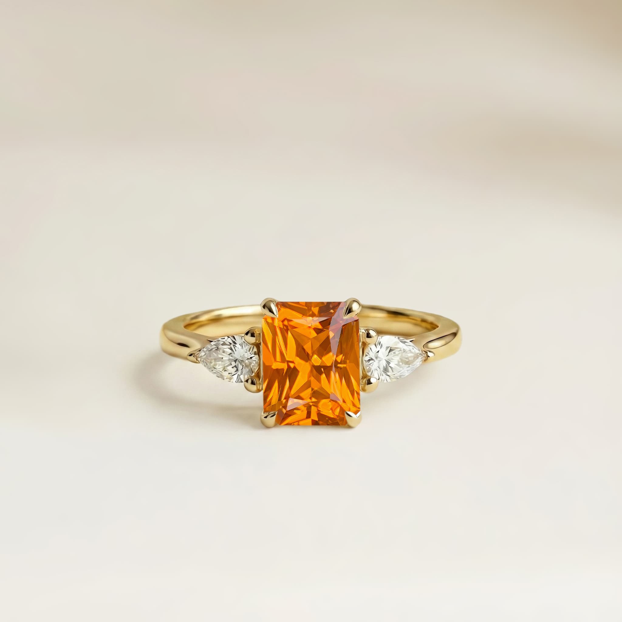 bagues de fiançailles saphir orange