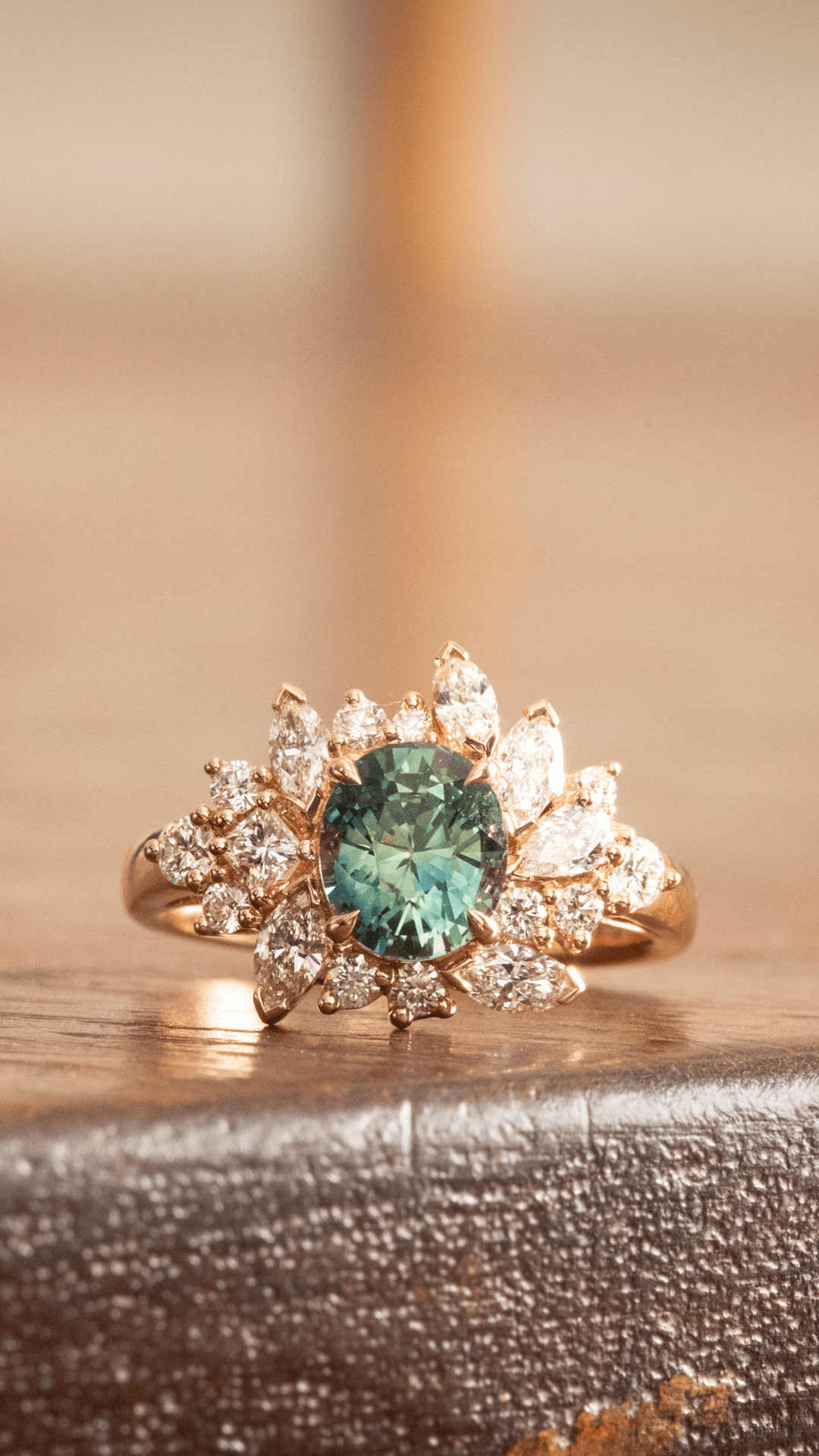 bagues de fiançailles saphir teal signee bonnot paris