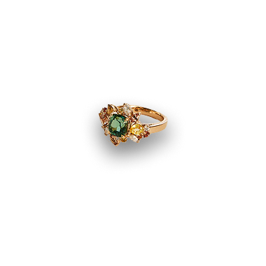 Bague pierres de couleur — milieu droite